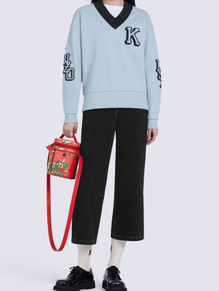 Голубой свитшот KENZO: фото 5 - Invogue