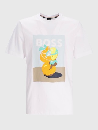 Біла футболка BOSS : фото - Invogue