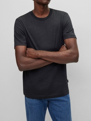 Сіра футболка BOSS : фото 1 - Invogue