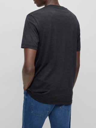 Сіра футболка BOSS : фото 2 - Invogue