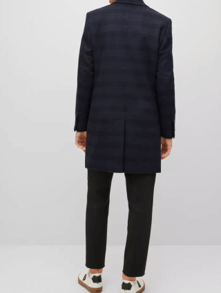 Темно-синє пальто BOSS : фото 2 - Invogue