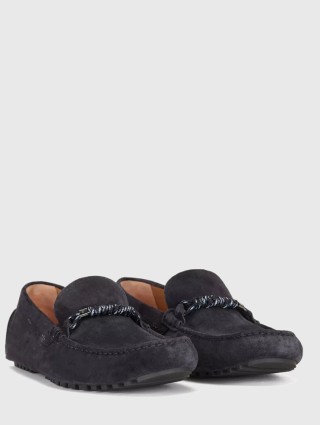 Темно-сині мокасини BOSS : фото 1 - Invogue