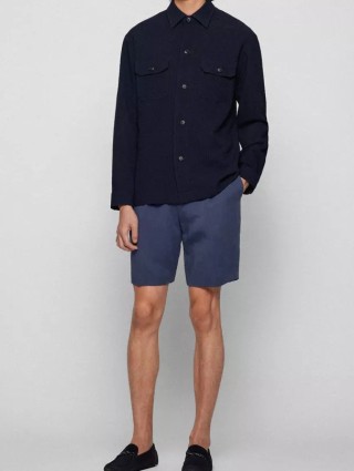 Темно-сині мокасини BOSS : фото 4 - Invogue