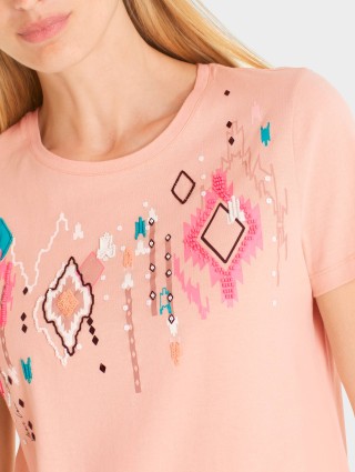 Бежевая футболка MARC CAIN: фото 3 - Invogue