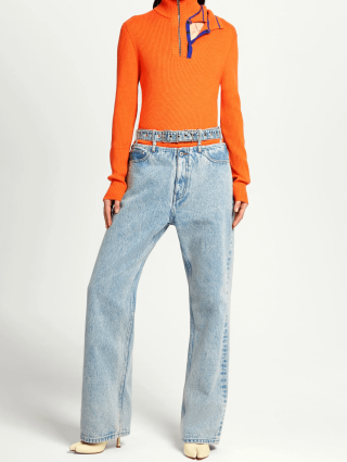 Голубые джинсы Y/PROJECT: фото 6 - Invogue