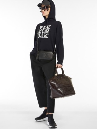 Коричневая сумка MAX MARA: фото 6 - Invogue