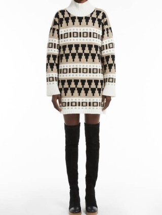 Кремовое платье MAX MARA: фото 1 - Invogue