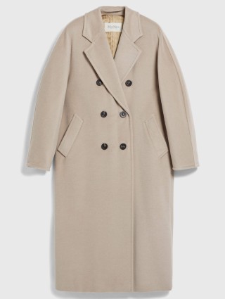 Кремове пальто MAX MARA з вовни та кашеміру: фото - Invogue