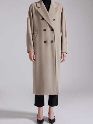 Кремове пальто MAX MARA з вовни та кашеміру: фото 1 - Invogue