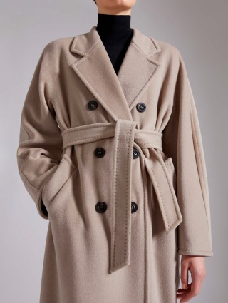 Кремове пальто MAX MARA з вовни та кашеміру: фото 3 - Invogue