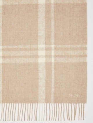 Бежевый шарф MAX MARA: фото 1 - Invogue