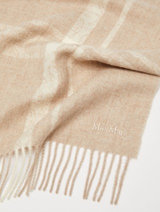 Бежевый шарф MAX MARA: фото 2 - Invogue