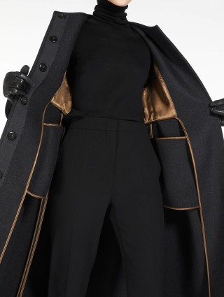 Темно-серое пальто MAX MARA из шерсти и кашемира: фото 4 - Invogue