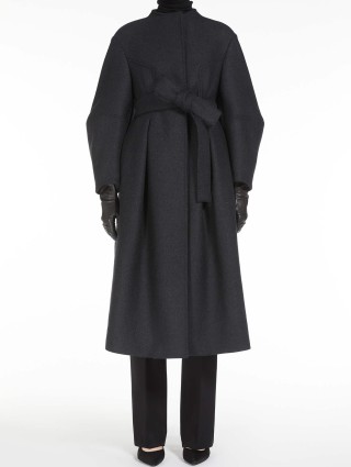 Темно-серое пальто MAX MARA из шерсти и кашемира: фото 1 - Invogue