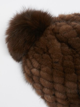 Коричневая шапка MAX MARA: фото 1 - Invogue