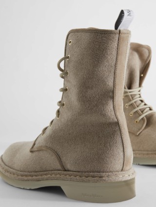 Бежевые ботинки MAX MARA: фото 3 - Invogue