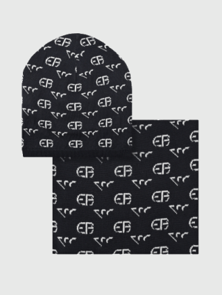 Синя шапка,шарф EMPORIO ARMANI KIDS: фото - Invogue