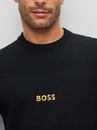 Чёрный свитер BOSS: фото 3 - Invogue