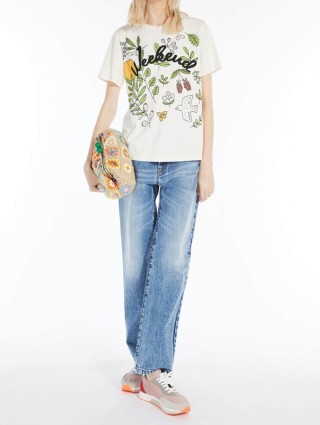 Кремова футболка WEEKEND MAX MARA : фото 4 - Invogue