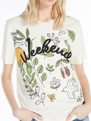 Кремова футболка WEEKEND MAX MARA : фото 3 - Invogue