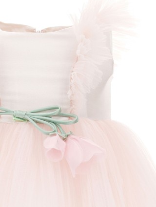 Розовое платье MONNALISA: фото 2 - Invogue