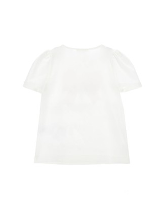 Молочная футболка MONNALISA: фото 1 - Invogue