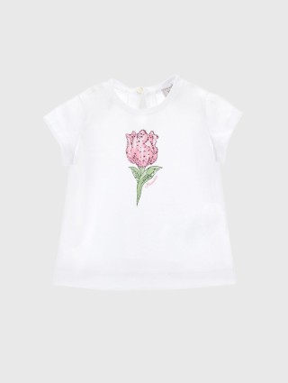 Біла футболка MONNALISA : фото - Invogue