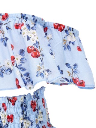 Блакитний топ, спідниця MONNALISA: фото 2 - Invogue