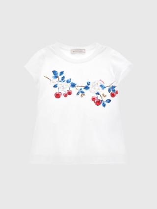 Біла футболка MONNALISA : фото - Invogue