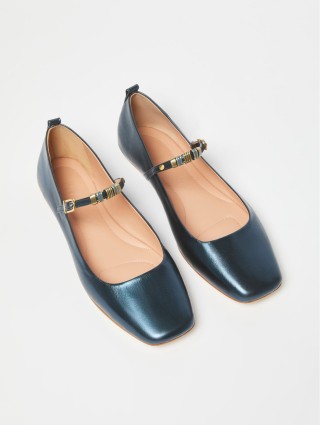 Темно-сині балетки MAX&CO : фото 3 - Invogue