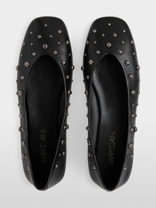 Шкіряні балетки Marc Cain з заклепками: фото 4 - Invogue