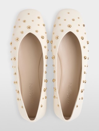 Шкіряні балетки Marc Cain з заклепками: фото 3 - Invogue