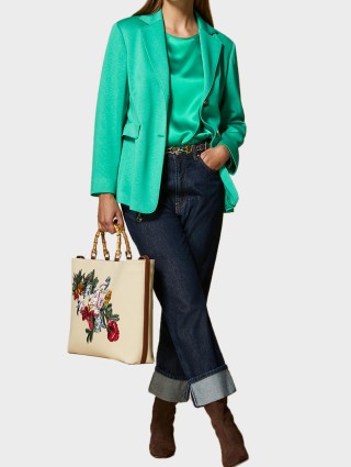 Зелена блуза MARINA RINALDI : фото 3 - Invogue