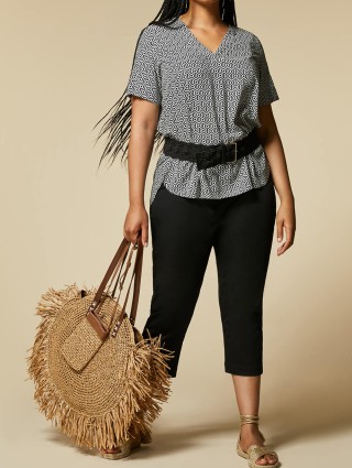 Бежева блуза MARINA RINALDI : фото 3 - Invogue