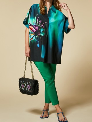 Зелена блуза MARINA RINALDI : фото 3 - Invogue