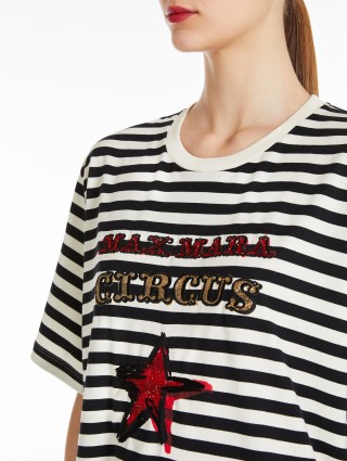 Ванільна футболка Max Mara у смужку: фото 3 - Invogue