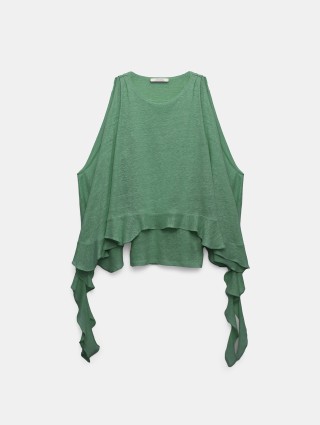 Зелений топ Dorothee Schumacher з воланами: фото - Invogue