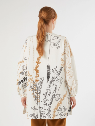 Блуза из хлопкового поплина Marina Rinaldi: фото 3 - Invogue