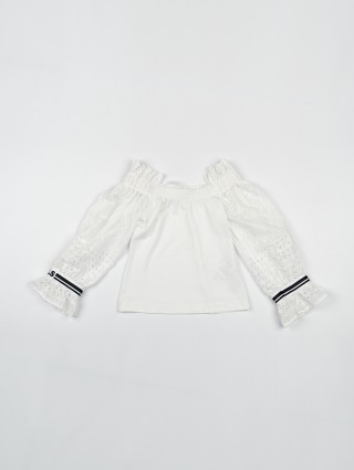 Белая блуза MONNALISA: фото - Invogue