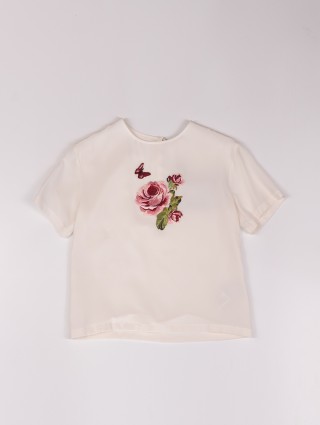 Белая блуза DOLCE&GABBANA KIDS: фото - Invogue