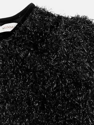 Чёрная блуза MONNALISA: фото 2 - Invogue