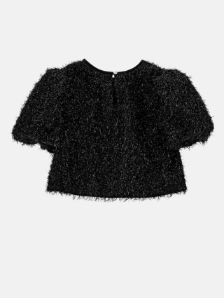 Чёрная блуза MONNALISA: фото 1 - Invogue