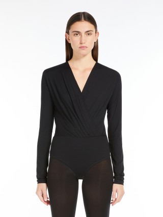 Черное боди Max Mara из эластичного трикотажа: фото 1 - Invogue