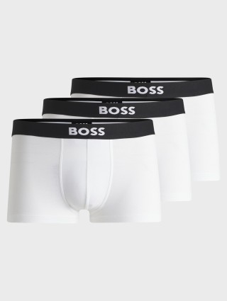 Комплект із трьох білих боксерів Boss: фото - Invogue