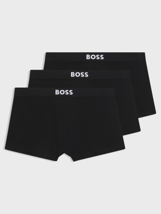 Чорні боксери 3 пари BOSS з бавовни: фото - Invogue