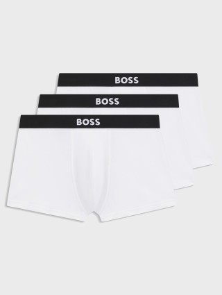 Білі боксери 3 пари BOSS з бавовни: фото - Invogue