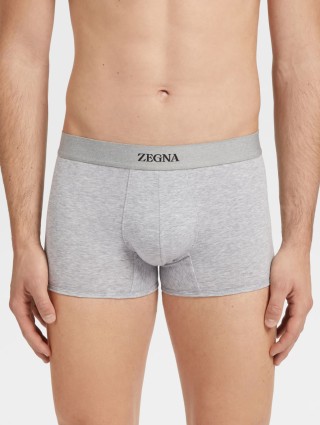 Сірі боксери ZEGNA з суміші бавовни: фото 1 - Invogue