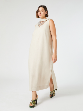 Босоніжки Marina Rinaldi атласні з квітковим візерунком: фото 1 - Invogue