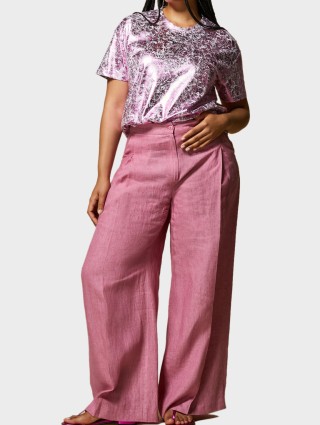 Рожеві брюки MARINA RINALDI : фото 3 - Invogue