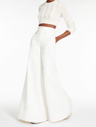 Белые брюки MAX MARA: фото 3 - Invogue